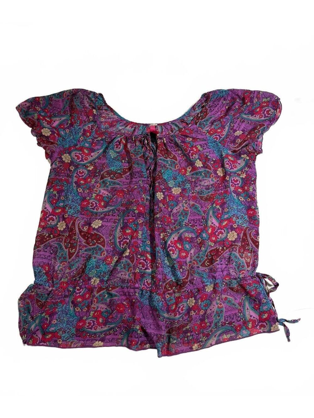 Pure Energy Women's Plus Size Feminine Paisley Blouse Size 3X